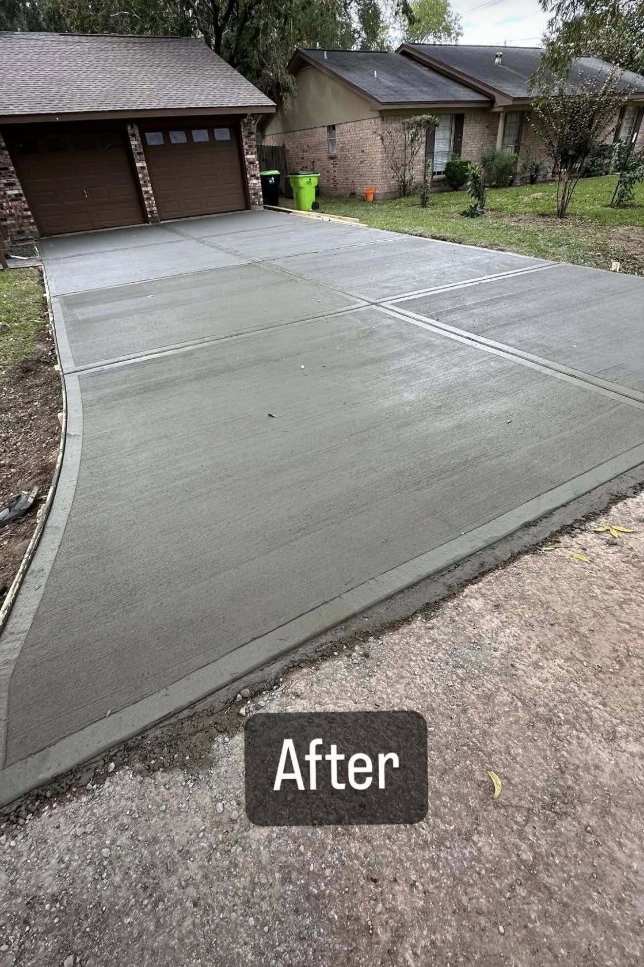 Driveway replacement after CC&I Concrete