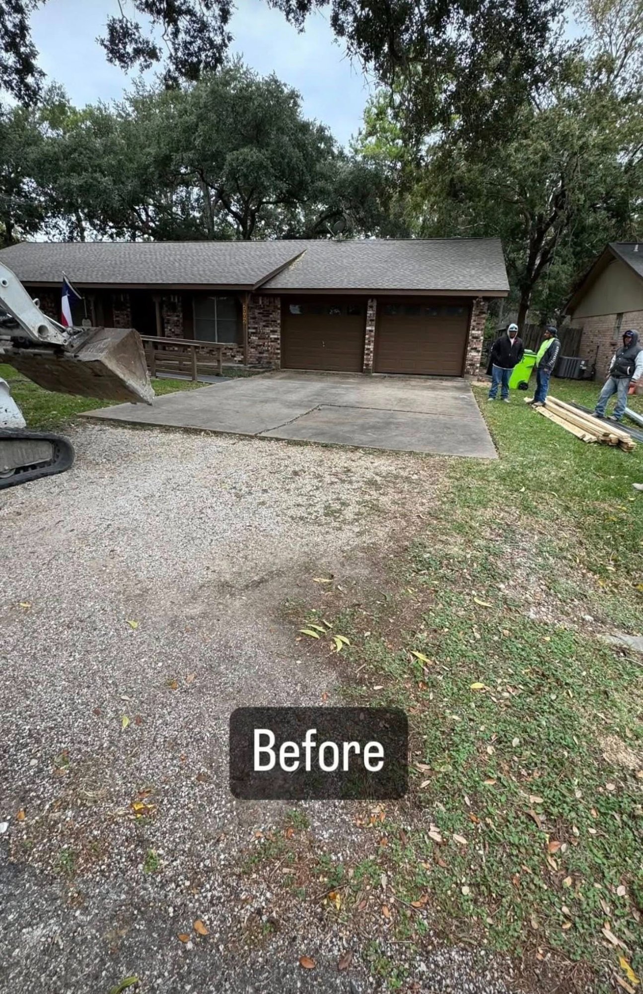Driveway before CC&I Concrete